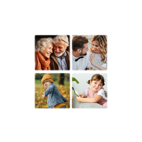 individuell bedruckte fotoplatten quadratisch